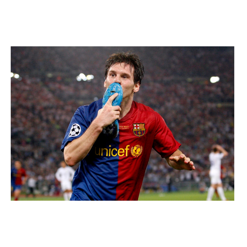 Célébration de Lionel Messi, Finale 2009