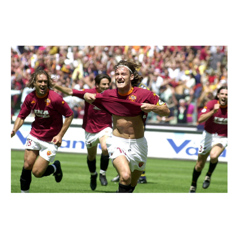 La gioia di Totti, Scudetto 2001
