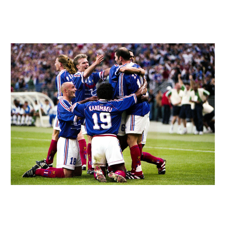 Célébration des Bleus face au Brésil, France 1998