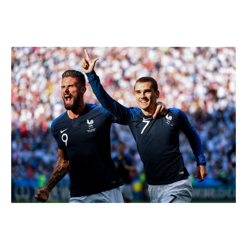La joie de Griezmann et Giroud, 2018
