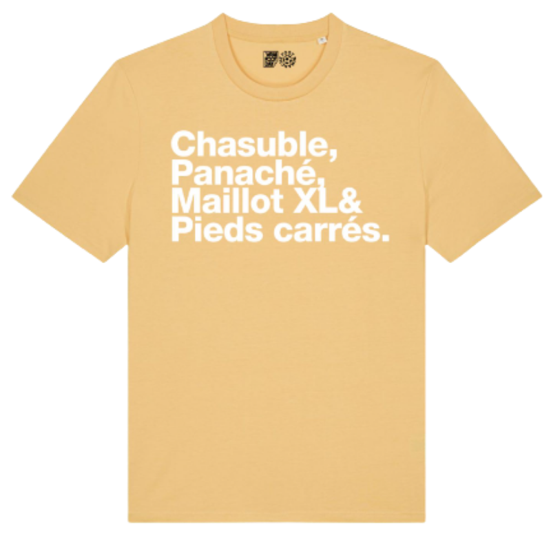 T-shirt color sabbia 'Casula, Panaché, Maillot XL & pied carré'