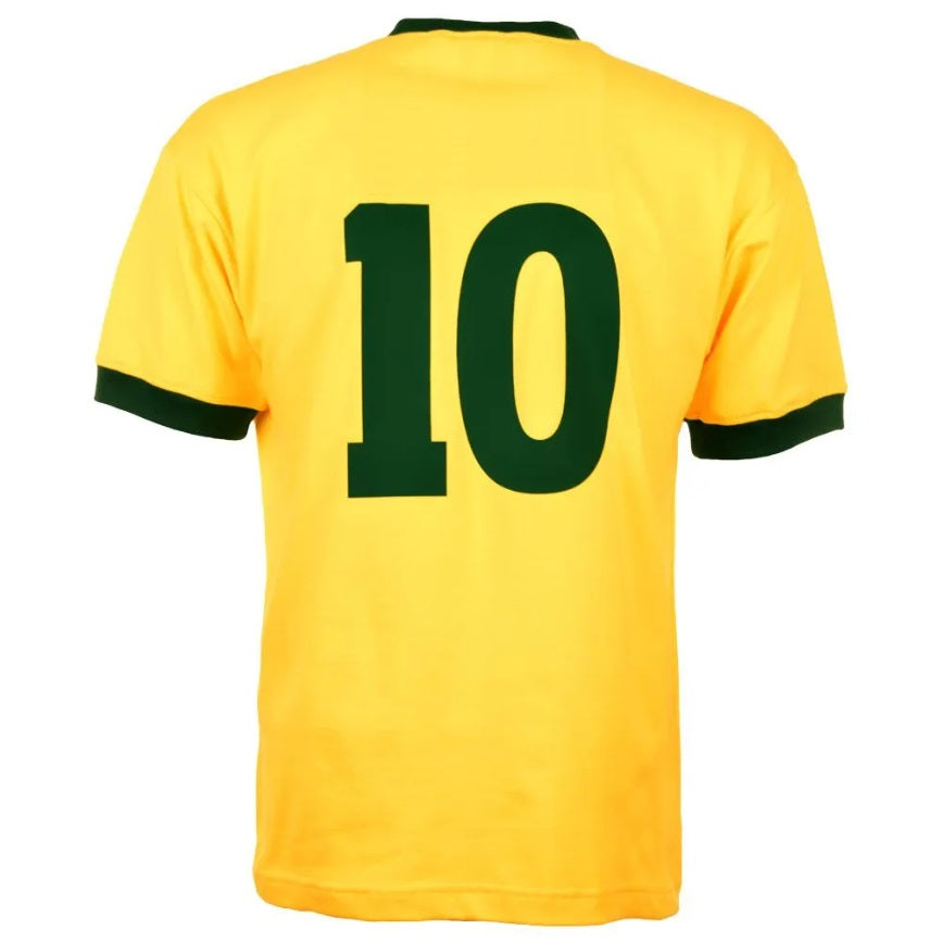 Poster Toile Photo Pelé - Roi Du Football, Maillot Brésil 1970, Coupe Du Monde, Neuf
