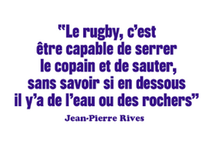Mug citation Rives "Le rugby et les copains, l'eau ou les rochers"