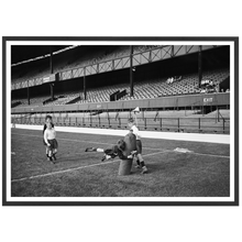 Load image into Gallery viewer, 100 men and one woman in a stadium, 1973