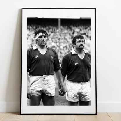 100 men and one woman in a stadium, 1973