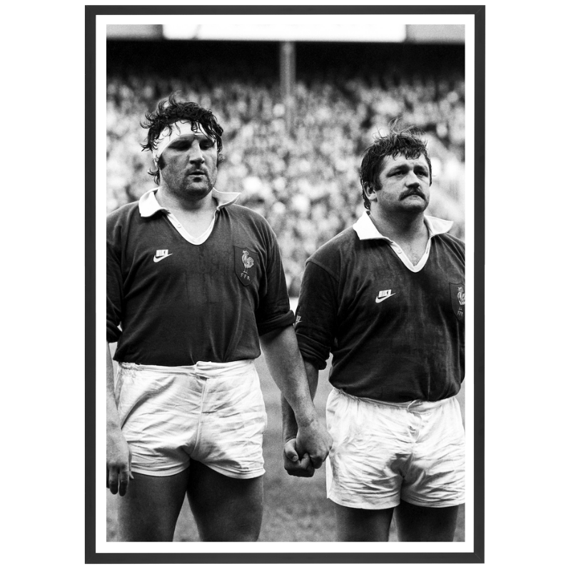 100 men and one woman in a stadium, 1973