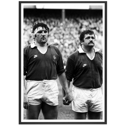 100 men and one woman in a stadium, 1973