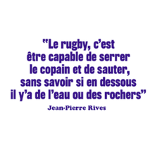 Charger l'image dans la galerie, Mug citation Rives "Le rugby et les copains, l'eau ou les rochers"