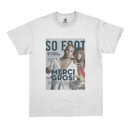 T-Shirt Couv So Foot « Merci gros ! » Ronaldo blanc