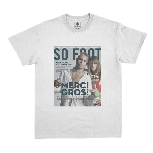 T-Shirt Couv So Foot « Merci gros ! » Ronaldo blanc
