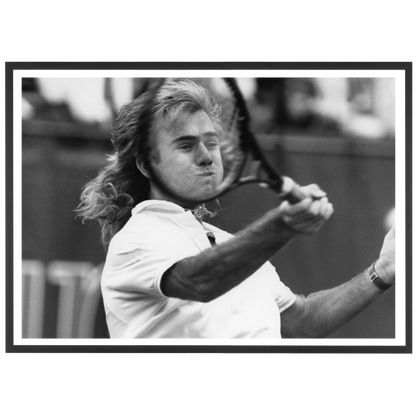 André Agassi and his racket, 1988