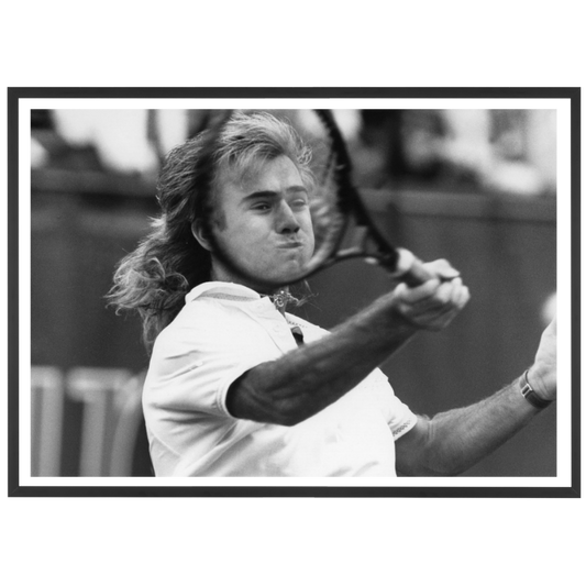 André Agassi et sa raquette, 1988