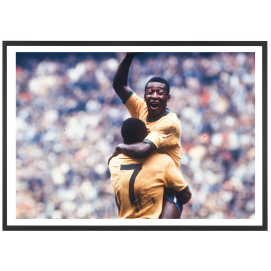 Pelé fête sa 3ème coupe du monde, 1970