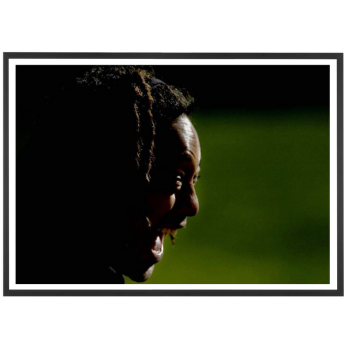 Tana Umaga durante una Haka, All-Blacks 2005