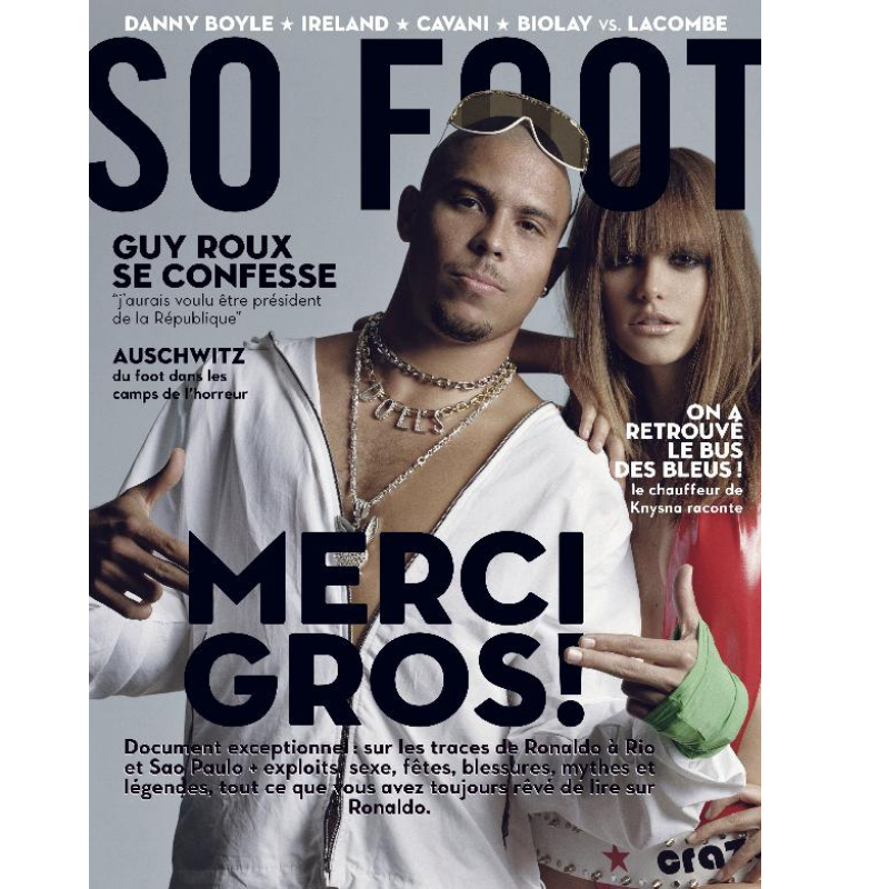 T-Shirt Couv So Foot « Merci gros ! » Ronaldo blanc