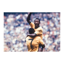 Load image into Gallery viewer, Pelé celebrates his 3rd World Cup, 1970