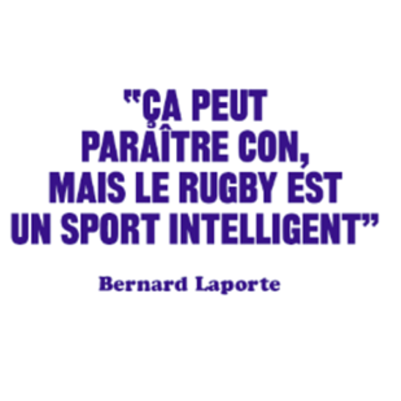 Tazza con la citazione "Il rugby è uno sport intelligente" di Laporte