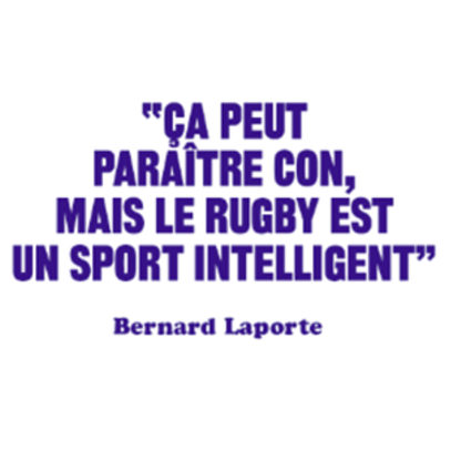Tazza con la citazione "Il rugby è uno sport intelligente" di Laporte