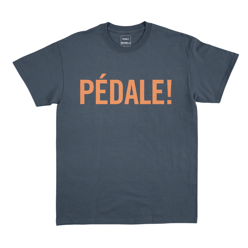 T-Shirt PÉDALE! Bleu et Orange