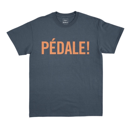 T-Shirt PÉDALE! Bleu et Orange