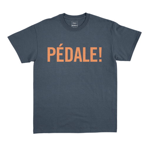 T-Shirt PÉDALE! Bleu et Orange