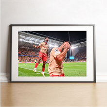 Load image into Gallery viewer, 100 men and one woman in a stadium, 1973