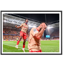 Load image into Gallery viewer, 100 men and one woman in a stadium, 1973