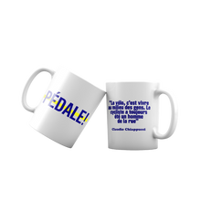 Load image into Gallery viewer, Chiappucci quote mug "Cycling is living among people"