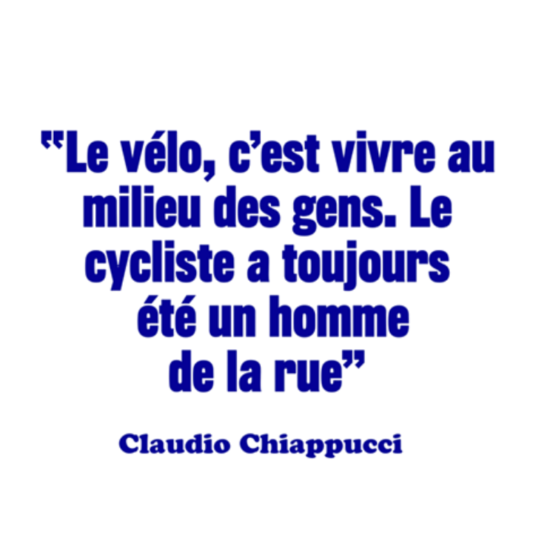 Mug citation Chiappucci "Le vélo c'est vivre au milieu des gens"