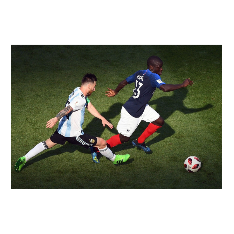 N'Golo Kanté dribbla Messi, 2018 