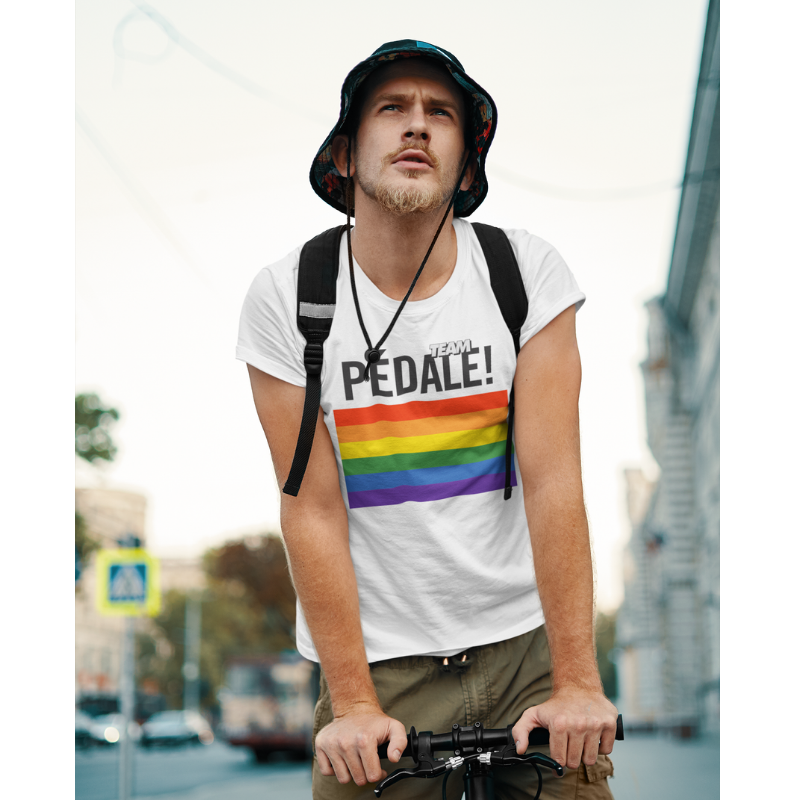 T-Shirt Team PÉDALE! Arc en ciel