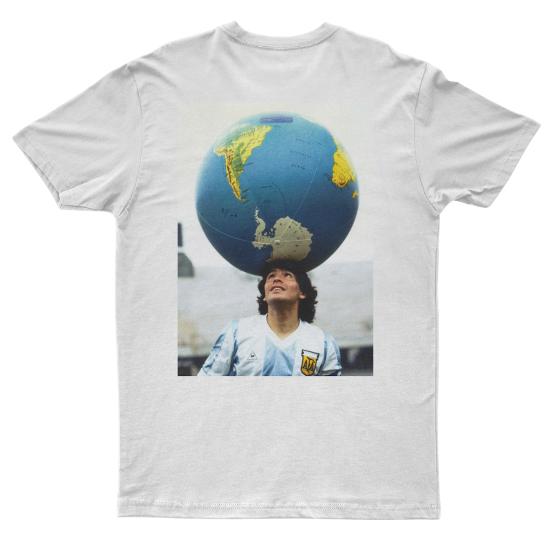 T-Shirt "Maradona le nouvel Atlas" vintage white