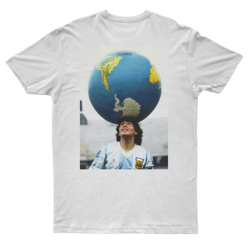 T-Shirt "Maradona le nouvel Atlas" vintage white