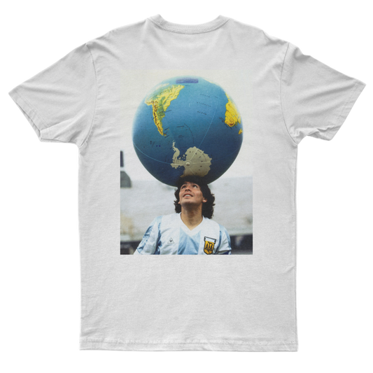 T-Shirt "Maradona le nouvel Atlas" vintage white