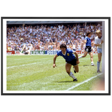 Load image into Gallery viewer, Maradona celebrates his goal of the century, 1986