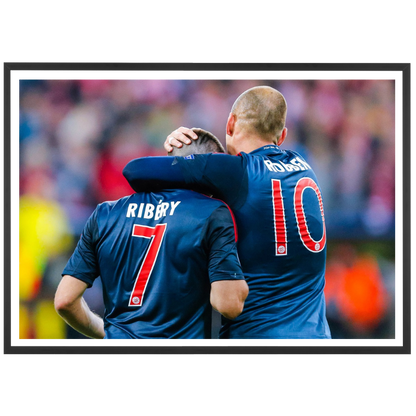 Ribéry e Robben festeggiano insieme un gol, 2013 
