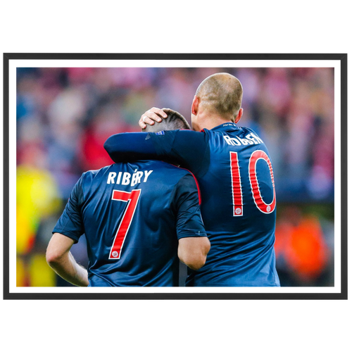 Ribéry e Robben festeggiano insieme un gol, 2013 