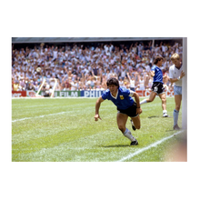 Load image into Gallery viewer, Maradona celebrates his goal of the century, 1986
