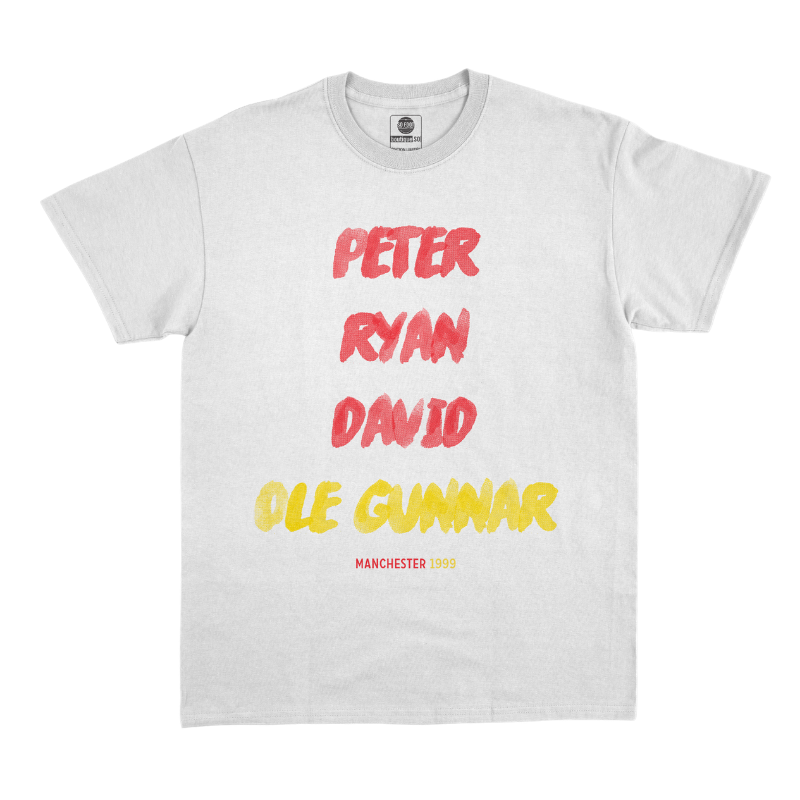 T-Shirt "Peter, Ryan, David..." Manchester United 1999