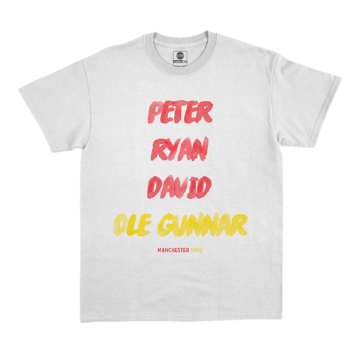 T-Shirt "Peter, Ryan, David..." Manchester United 1999