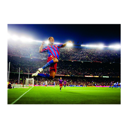 Ronaldinho célèbre un but au Barça, 2006