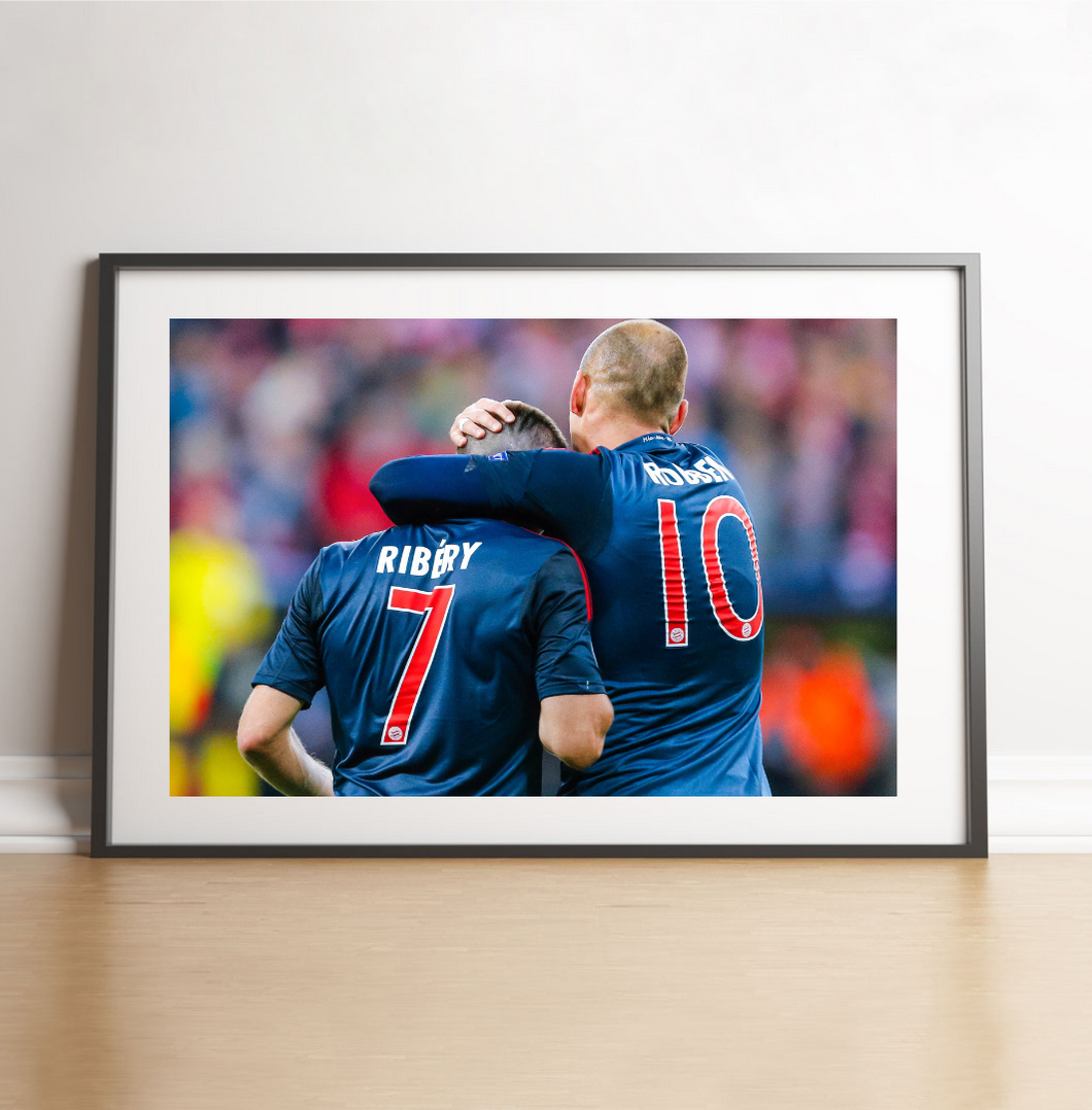 Ribéry et Robben fête un but ensemble, 2013