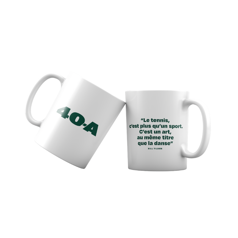 Bill Tilden quote mug "Tennis is an art just like dancing"
