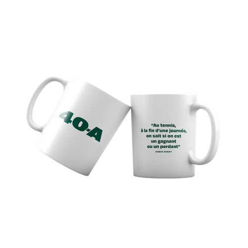 Evert quote mug "In tennis, you know if you are a winner or a loser"