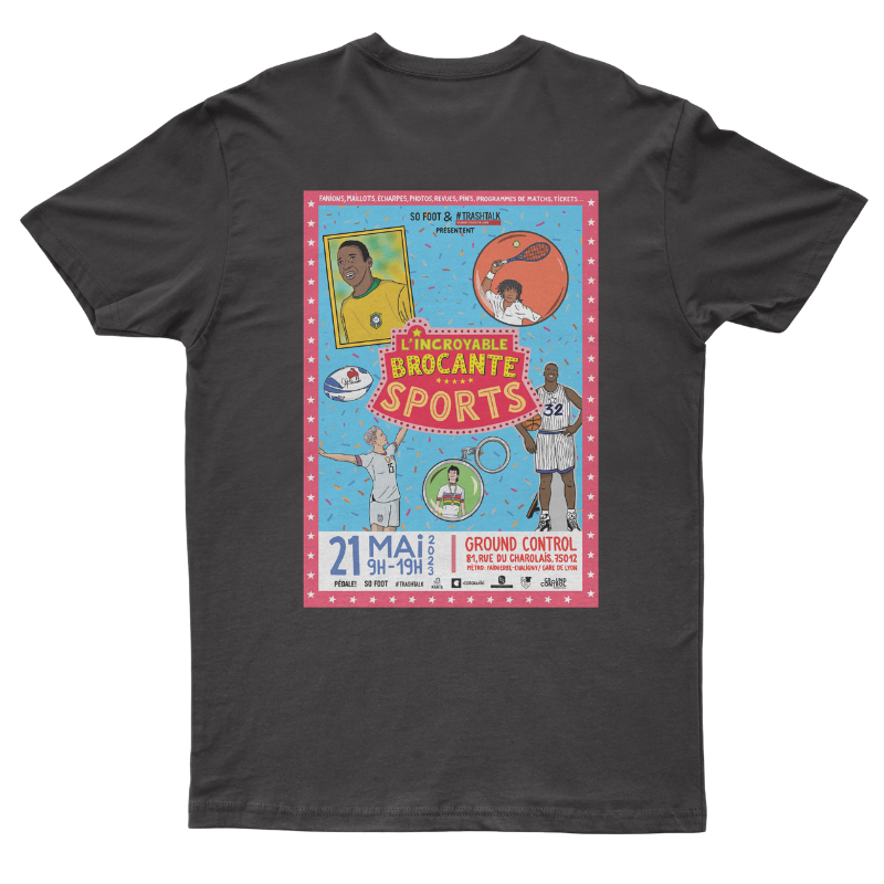 T-Shirt staff noir "Incroyable Brocante Sports 2.0"