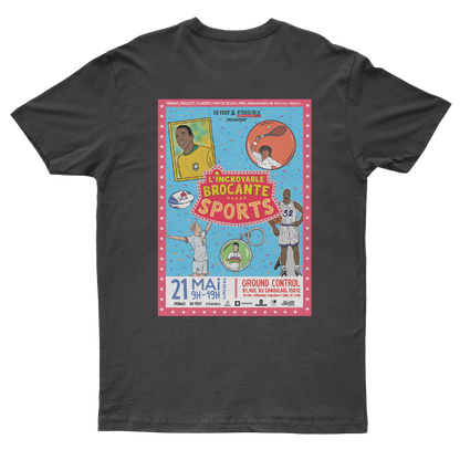 T-Shirt staff noir "Incroyable Brocante Sports 2.0"