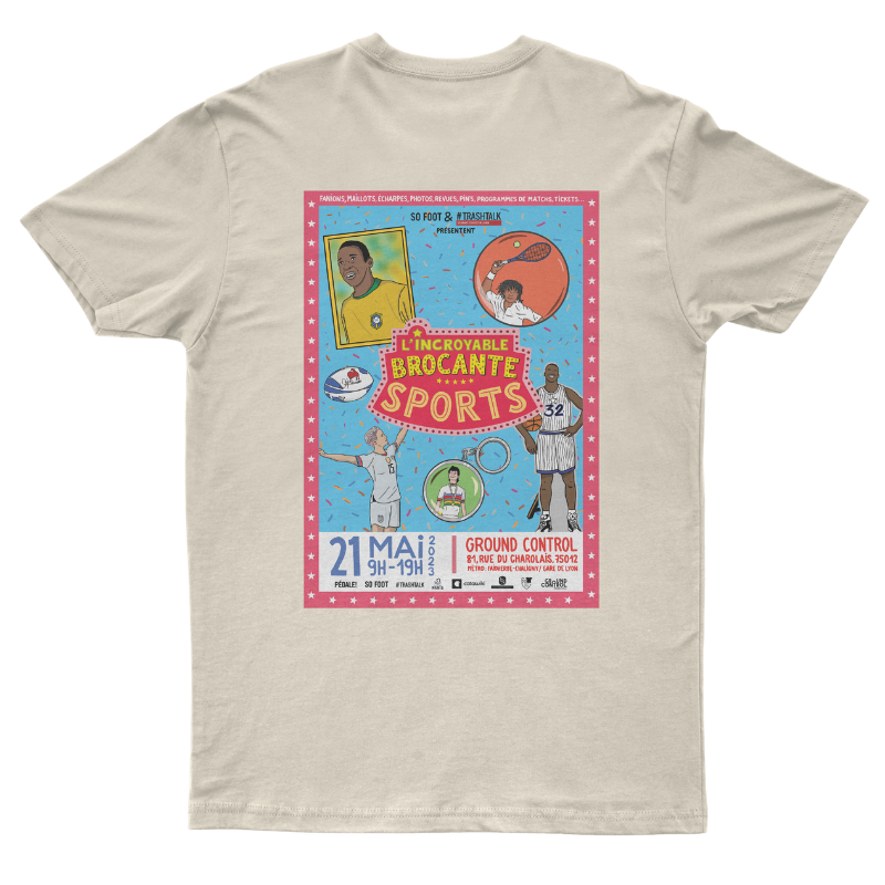 T-Shirt staff vintage white "Incroyable Brocante Sports 2.0"