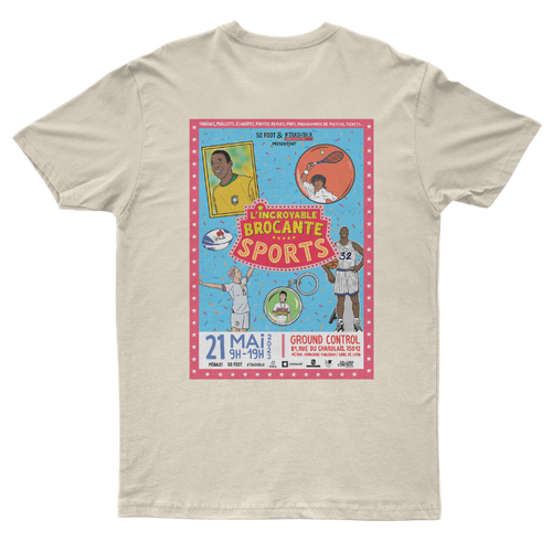 T-Shirt staff vintage white "Incroyable Brocante Sports 2.0"