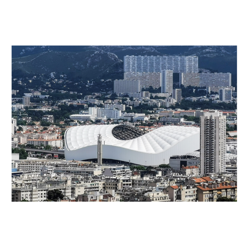 Vue du stade Vélodrome dans Marseille, 2021