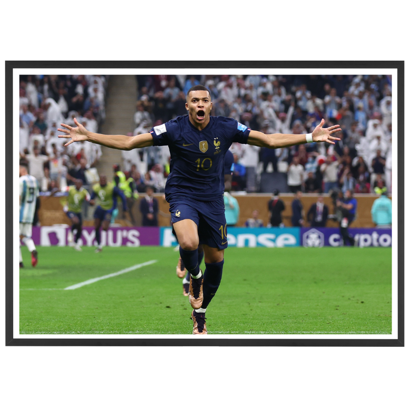 Kylian Mbappé fête son but égalisateur, Mondial 2022